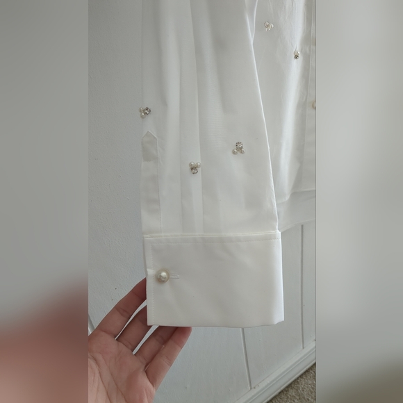 Kate Spade Embellished Poplin Shirt - Picture 6 of 8